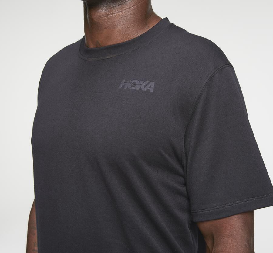 Camisa Hoka One One Hombre Negros - Lifestyle - EUAI09817